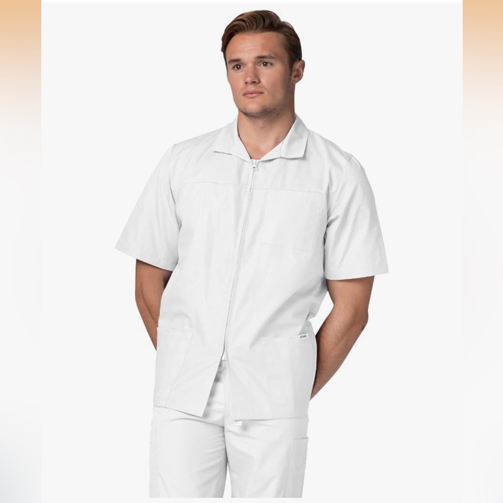 Men's White Scrub Jacket NWT XL